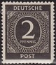 Germany 1946 Numeros 2 Pfennig Negro Scott 531. Alemania 1946 531. Subida por susofe